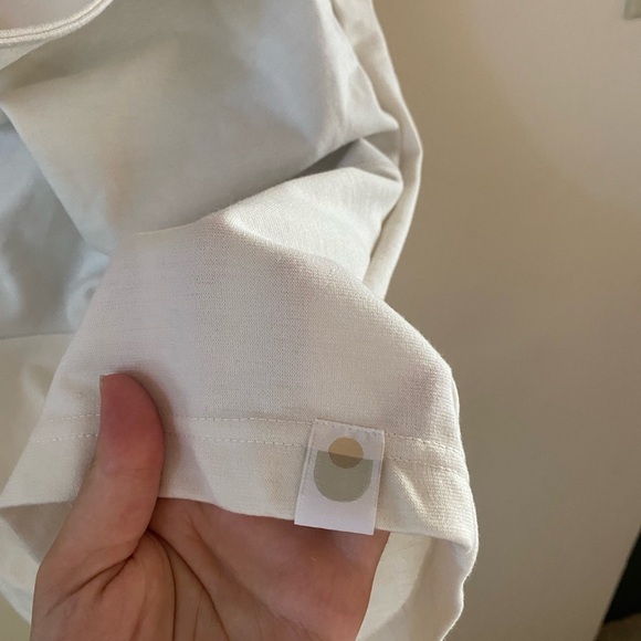 LALABU SOOTHE MATERNITY NURSING POSTPARTUM CREAM IVORY TANK TOP WITH CARRIER - Picture 3 of 5